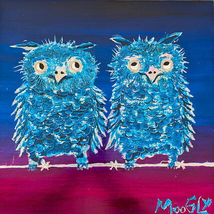 Painting Tièdus by Moogly | Painting Raw art Acrylic, Pigments, Resin Animals