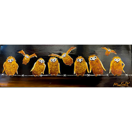 Painting Regroupémus by Moogly | Painting Raw art Acrylic, Pigments, Resin Animals