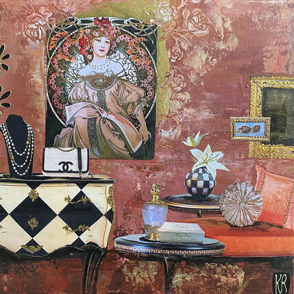 Pintura Le boudoir de Lola  por Romanelli Karine | Pintura