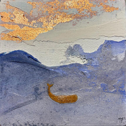 Painting BLUE VELVET by Roma Gaia | Painting Subject matter Acrylic, Sand Minimalist