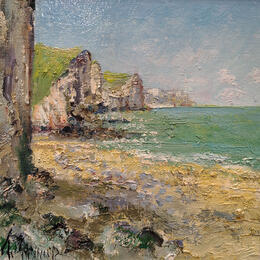 Pintura Les falaises au Tréport por Sannier Daniel | Pintura  Iconos pop