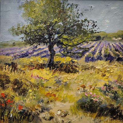 Painting Le Lubéron lavande by Sannier Daniel | Painting Impressionism Oil Landscapes, Pop icons