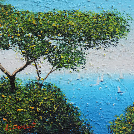 Pintura Côte d'Azur por Dessapt Elika | Pintura Impressionism Acrílico, Arena