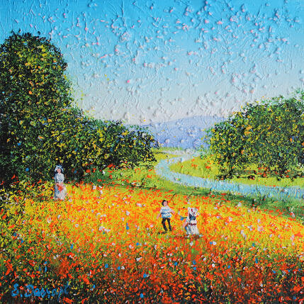 Pintura La nostalgie des coquelicots por Dessapt Elika | Pintura Impressionism Acrílico, Arena Iconos pop