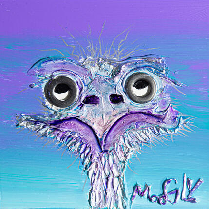 Peinture Méditatus par Moogly | Tableau Art Singulier Acrylique, Pigments, Résine Animaux