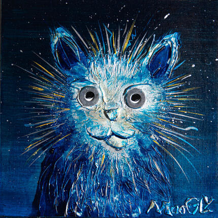 Painting Rêvus by Moogly | Painting Raw art Acrylic, Pigments, Resin Animals, Pop icons