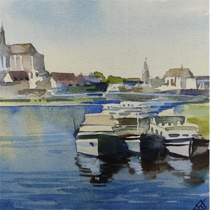 Peinture Lyon - ap.6 par Khodakivskyi Vasily | Tableau Figuratif Aquarelle Urbain