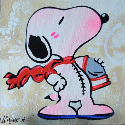 Peinture SNOOPY COSMO par Lemoine Mael | Tableau Pop-art Acrylique, Graffiti Icones Pop