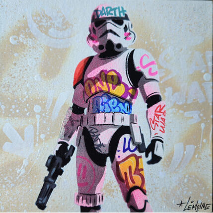 Peinture CLONE 916 par Lemoine Mael | Tableau Pop-art Acrylique, Graffiti Icones Pop