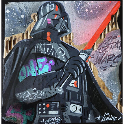 Painting VADOR CARDBOARD by Lemoine Mael | Painting Pop-art Acrylic, Graffiti Pop icons