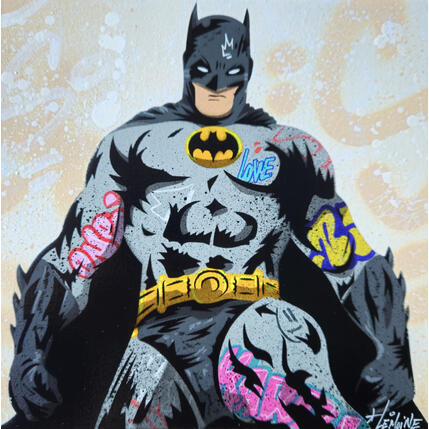 Painting BAT KING by Lemoine Mael | Painting Pop-art Acrylic, Graffiti Pop icons