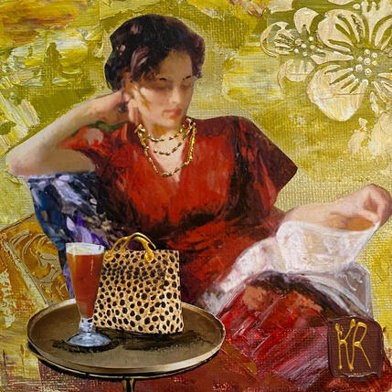 Painting Moment pour moi  by Romanelli Karine | Painting