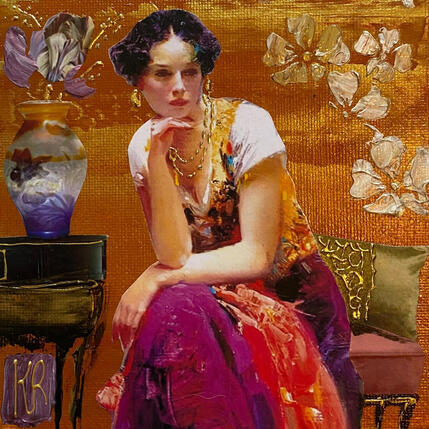 Painting Un ange passe  by Romanelli Karine | Painting