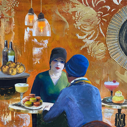 Painting En attendant Edouard  by Romanelli Karine | Painting