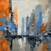 Pintura Orange Buildings por Dessein Pierre | Pintura