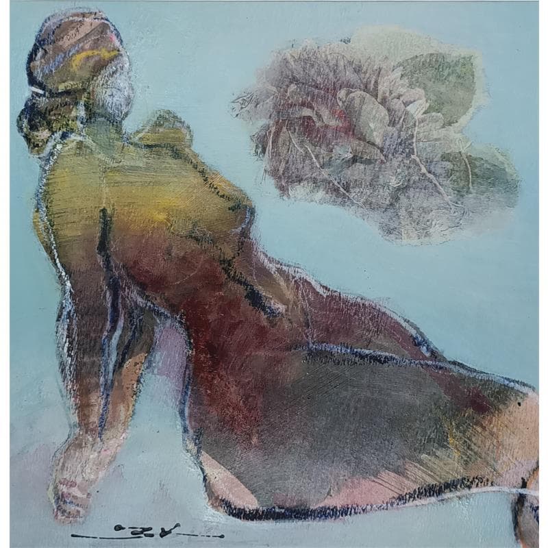 Painting Si doux parfum by Kerbastard Béatrice | Painting Figurative Nude Acrylic