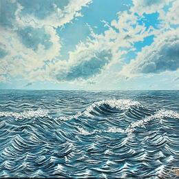 Gemälde L'infini devant soi von Geiry | Gemälde Materialismus