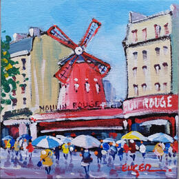 Pintura LE MOULIN ROUGE A PARIS por Euger | Pintura