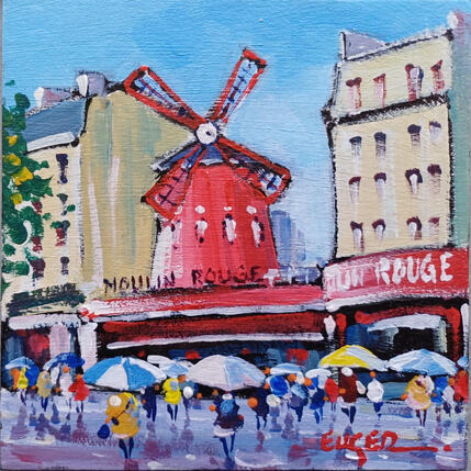 Peinture LE MOULIN ROUGE A PARIS par Euger | Tableau