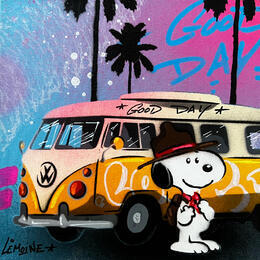 Painting Snoopy adventure by Lemoine Mael | Painting Pop-art Acrylic, Graffiti Pop icons