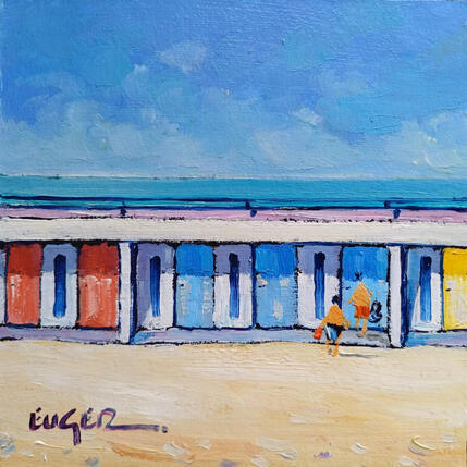 Pintura LES CABINES AU TOUQUET por Euger | Pintura