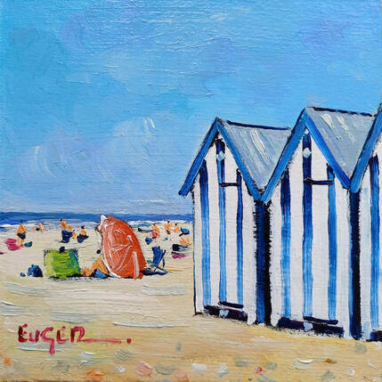 Pintura CABINES RAYEES AU TOUQUET por Euger | Pintura