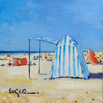 Pintura TENTE RAYEE AU TOUQUET por Euger | Pintura