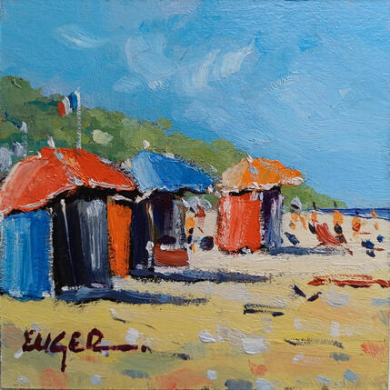 Pintura LA PLAGE A DEAUVILLE por Euger | Pintura