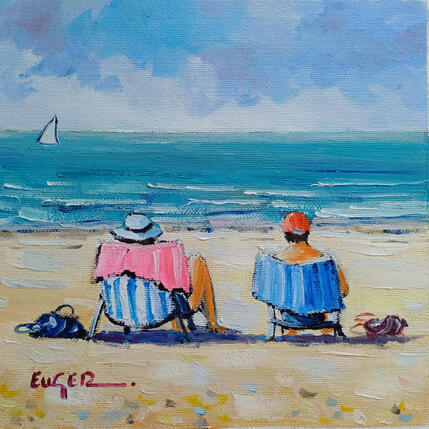 Pintura UN APRES MIDI SUR LA PLAGE DU TOUQUET por Euger | Pintura