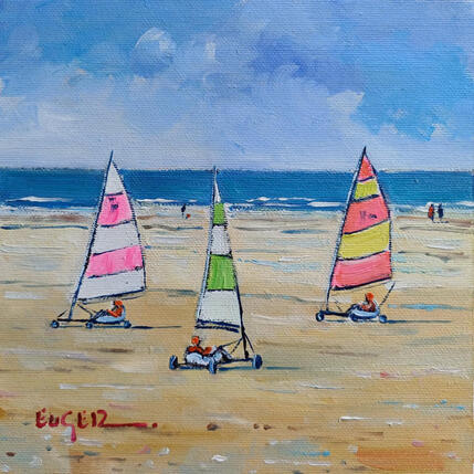 Gemälde LES CHARS A VOILE von Euger | Gemälde