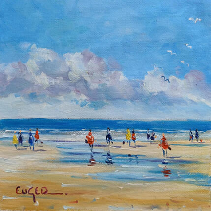 Gemälde PLAGE DU TOUQUET MAREE BASSE von Euger | Gemälde