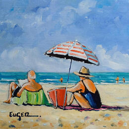 Painting DETENTE AU TOUQUET by Euger | Painting