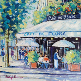 Painting TERRASSE BOULEVARD SAINT GERMAIN A PARIS by Euger | Painting
