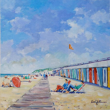 Pintura LA PLAGE AU TOUQUET por Euger | Pintura