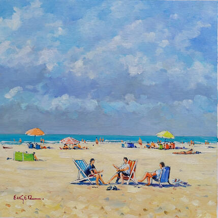 Pintura SUR LA PLAGE DU TOUQUET por Euger | Pintura