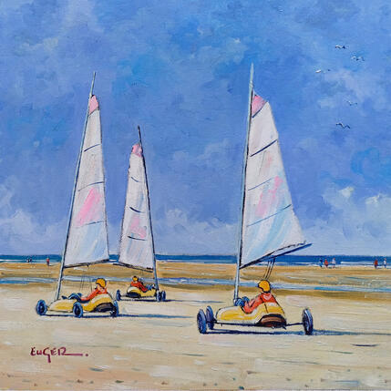 Pintura CHARS A VOILE AU TOUQUET por Euger | Pintura