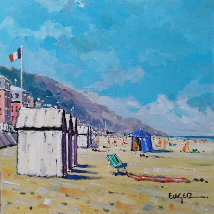 Pintura LES CABINES DE PLAGE A VILLERS SUR MER  por Euger | Pintura