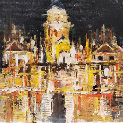 Peinture Echoes of golden hour par Mande | Tableau