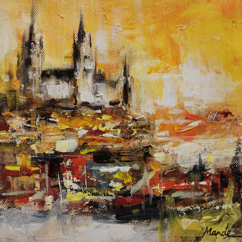 Painting Lyon glow by Mande | Painting