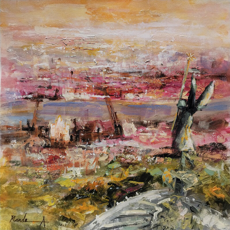 Painting Urban radiance by Mande | Painting