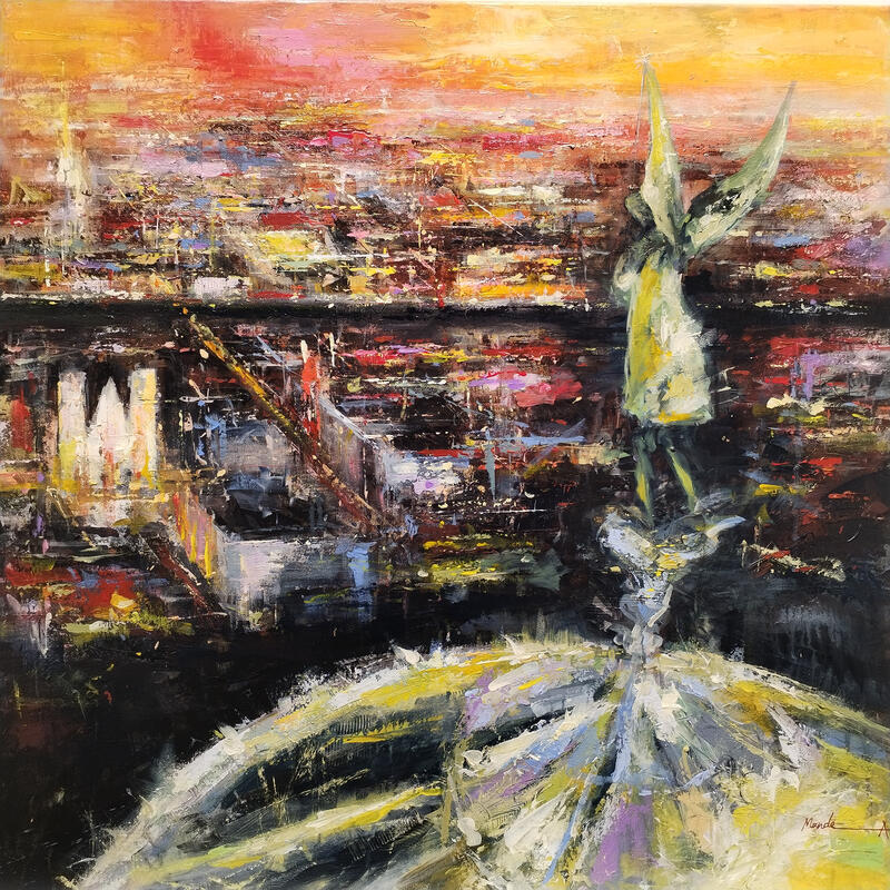 Painting The sound of light by Mande | Painting