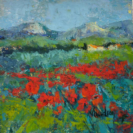 Painting Les coquelicots by Vaudron | Painting Figurative