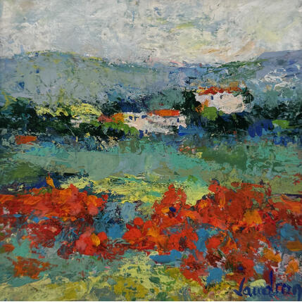 Painting De l'atelier, les coquelicots by Vaudron | Painting Figurative