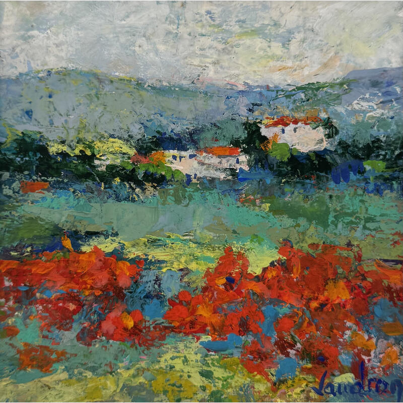 Painting De l'atelier, les coquelicots by Vaudron | Painting Figurative