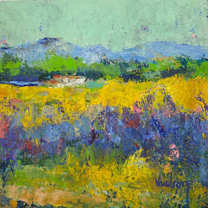 Painting Les lavandes dans le Luberon by Vaudron | Painting Figurative Pop icons
