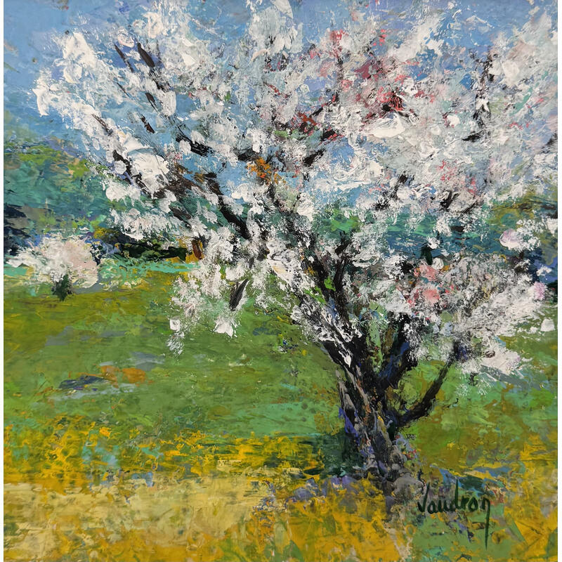 Painting L'amandier de Lilou by Vaudron | Painting Figurative