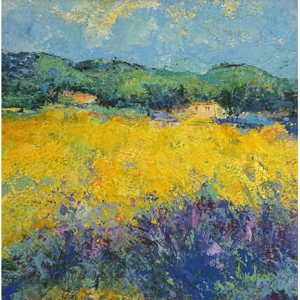 Peinture Les lavandes Valensole en Provence par Vaudron | Tableau Figuratif