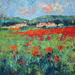 Painting Devant Vaugines en Luberon by Vaudron | Painting Figurative