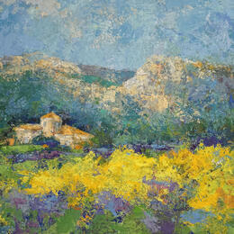 Peinture Grambois en Luberon par Vaudron | Tableau Figuratif