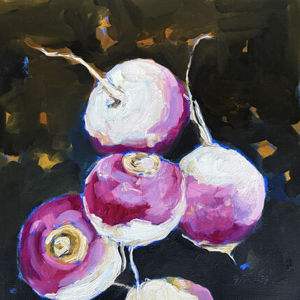 Painting Les navets by Morales Géraldine | Painting Figurative Oil Still-life